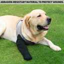 COODEO Dog Socks to Prevent Licking Paws, Healing Boots & Paw Protectors with Non-Slip Bottoms for Wound Protection, Waterproof Sleeve Shoes for Licking Grey XL_Right