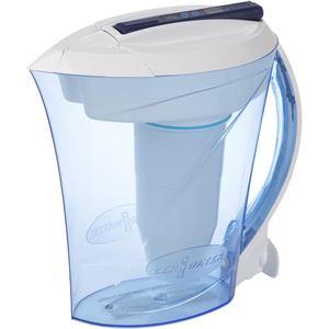 ZeroWater ZD-010rp, 10 Cup 5-Stage Water Filter Pitcher, NSF Certified to Reduce Lead, Other Heavy Metals and PFOA/PFOS, Blue and White