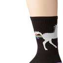 SockGuy mens womens Unicorn Express Socks (Black)