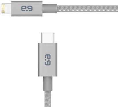 PureGear USB C to Lightning Cable, Braided Apple MFi Certified Charging Data Sync Cable Support Power Delivery and Type C Chargers for iPhone 14,14ProMax,13,13Pro,12,SE,iPad, Metallic Space Gray(4 FT)