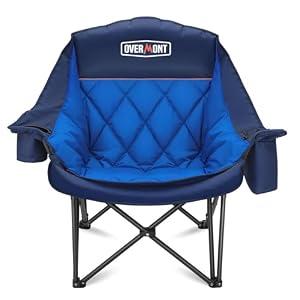 Overmont Oversized XL Camping Chair for Adults 500 lb Support, Blue