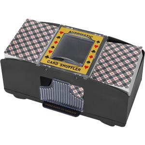 Card Shuffler 2/4/6 Deck, Automatic Electric Playing Card Shuffler, Battery Operated Poker UNO Shuffling Machine, for Family Party Games