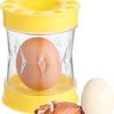 2 x Hard Boiled Egg Peeler - Professional Egg Shell Opener & Peeler Tool for Hard Boiled Eggs, Quick Egg Opener for Hard Boiled Eggs, Durable and Portable Boiled Egg Peeler, Yellow/Clear