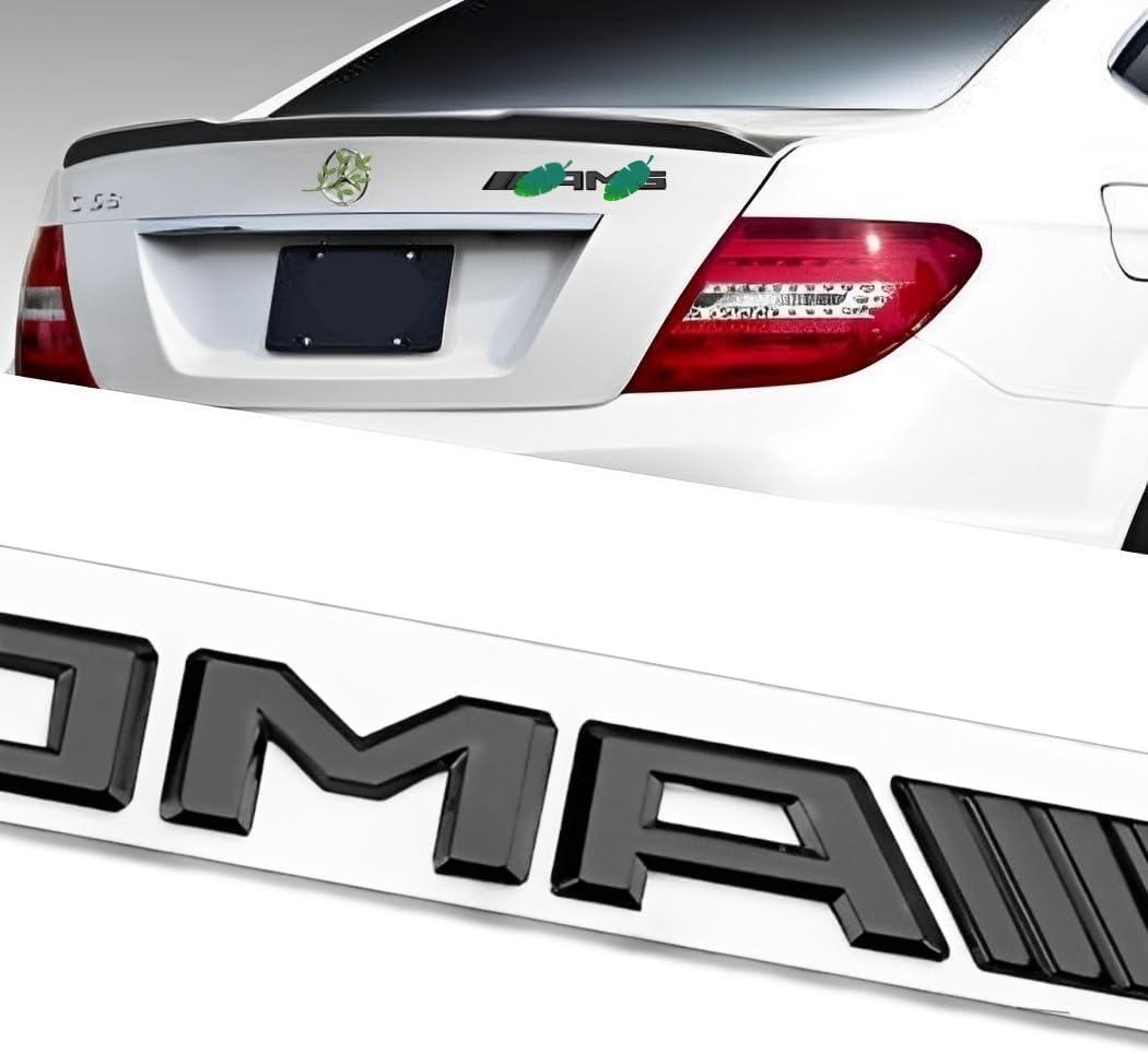 Car Emblem for Trunk lid Rear ABS Material Compatible with AMG car Badge car Style Replacement (Black)