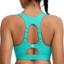 RUNNING GIRL Sports Bras for Women High Support, Adjustable Straps High Impact Racerback Bra with Hook Closure Molded Cup (Green, S)