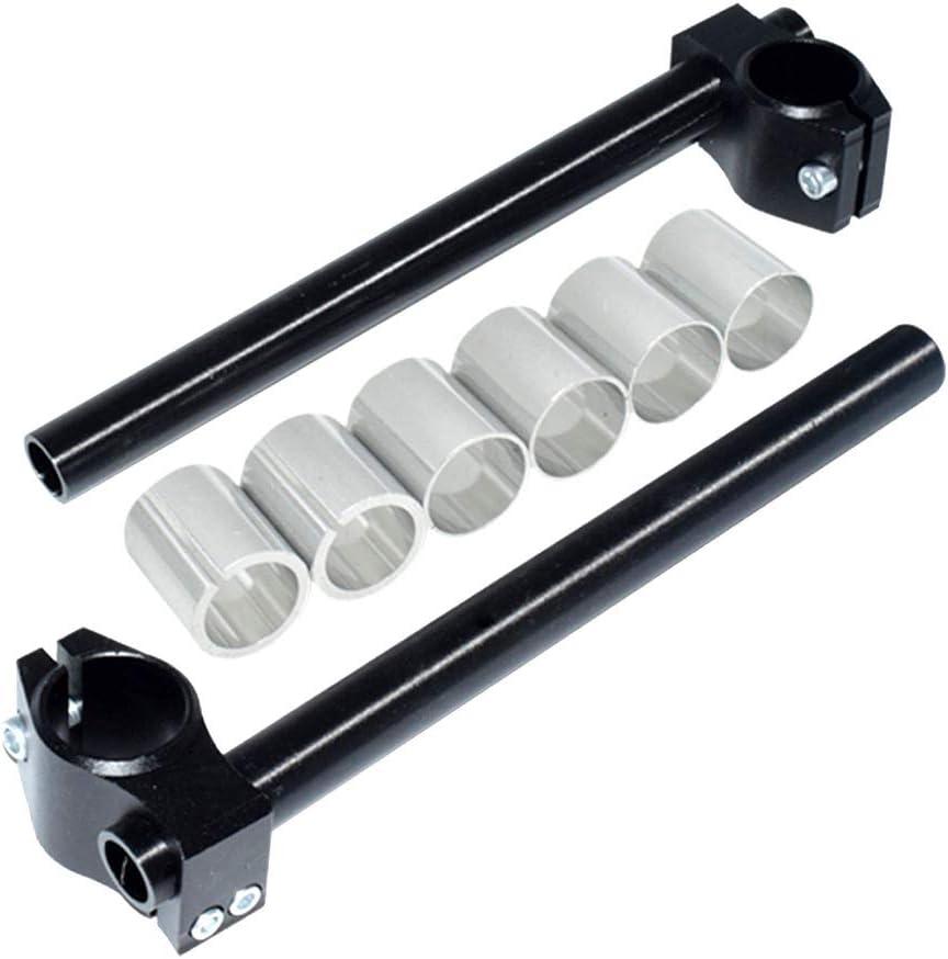 Motorcycle CNC Cafe Racer Handlebar Racing Adjustable 24-31MM Clip On Fork Handle Bar Replacement Black