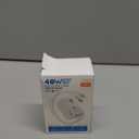 4-in-1 Retractable Gan Wall Charger Plug USB C,Travel Essentials Brick Multiport, 3ft Lightening+ Type C Cables,40W Fast Charging Foldable Block for iPhone 17 Pro/16/15/14/13,iPad,Galaxy