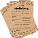 GardenCity Baby Shower Predictions & Advice Cards, Baby Shower Games, Boy or Girl, 50 Cards, Gender Neutral, Kraft