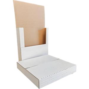 50 Pack,vinyl record mailer Corrugated Mailer,12.5x12.5x2inch, Easy-Fold Shipping Box, White,Height Adjustable,Comic book mailer,