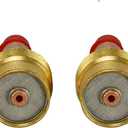 RIVERWELD TIG Gas Lens Collet Bodies Large Diameter Jumbo 45V64S 3/32 & 2.4mm Orifice Fit SR WP 9 20 25 TIG Welding Torch Pack of 2
