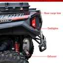 SAUTVS Rear Bumper for Polaris General 1000/XP 1000/4 2016-2025 Accessories Heavy Duty Black Rear Brush Guard Protector Bumper, Replace #2884345