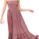 R.Vivimos Womens Summer Boho Sexy Backless Long Dresses (Mauve) XL