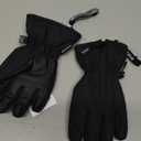 Andake Waterproof &Breathable Kids Snow Gloves, Toddler Winter Warm Ski Gloves for 2-14Y Boys Girls (Black)