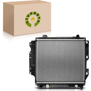 UIU Engine Coolant Radiator Assembly with Transmission Oil Cooler Compatible with Jeep Wrangler 87-95/97-06, TJ 97-06, 2.4L 2.5L 4.0L 4.2L, Automatic Transmission, Replace# 52028041, 52028112