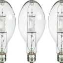 Bluex Bulbs (3 Pack MH400/U/MOG 400W Metal Halide Bulb Mogul Base (E39) - ED37 Clear M59 HID Lamp 36000 Lumens
