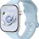 Patenting Sport Silicone Band Compatible with Apple Watch Bands 40mm 38mm 41mm 42mm 44mm 45mm 46mm 49mm Women Men, Waterproof Soft Wrist Strap for iWatch Series 11 10 9 8 7 6 5 4 3 2 1 SE Ultra 2 3 (White Gold(#New))