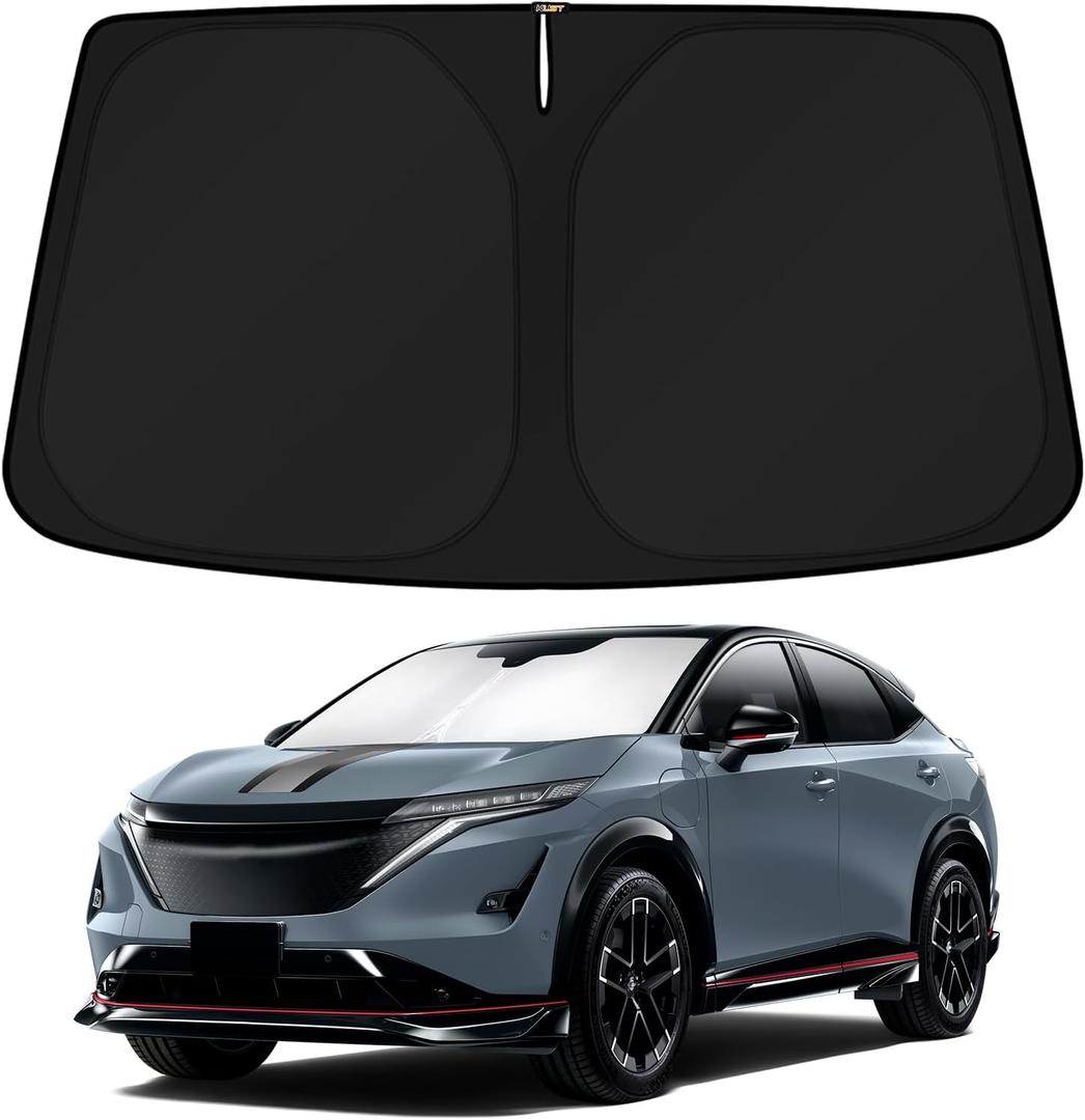 KUST Windshield Sun Shade for 2023-2024 2025 Nissan Ariya EV SUV Accessories Custom Fit Sunshade Sun Visor Protector Foldable Blocks UV Rays Keep Your Car Cooler