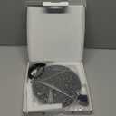 Digital Wall Clock with Large LED Display, Date, Temperature, Auto-Brightness | Small [PLUG-IN] Clock | Modern Electric Wall Clock for Bedroom, Classroom, Living Room, Home, Office, Farmhouse - Blue