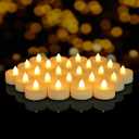 50 Pack Flameless LED Tea Lights Candles Battery Operated, Flickering Electric Fake Tealights Candles for Wedding, Party, Festival, Votive, Table, Home Decor