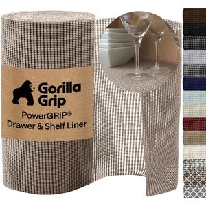 GORILLA GRIP powerGRIP Drawer Shelf and Cabinet Liner, 24"x30', Beige
