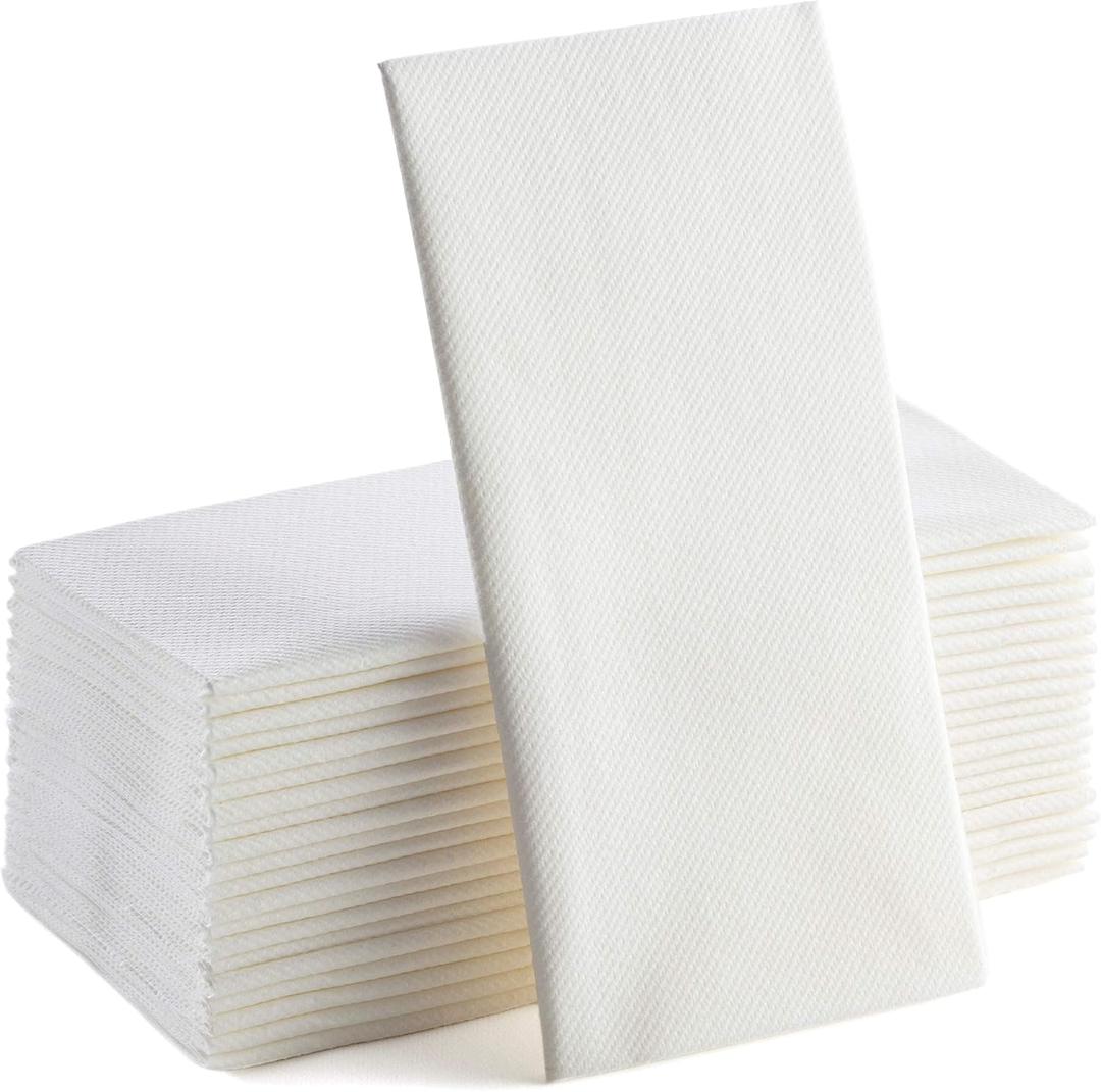 plaspapier Professional Grade Dinner Napkins - 300-Pack, 2-Ply Soft & Absorbent (17"x15") - Bulk Guest Towels for Catering, Events & Restaurants