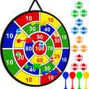 Large Dart Board Toys for Kids - 29'' Sticky Board with 12 Sticky Balls 4 Darts Indoor Outdoor Party Games Toys Valentines Day Christmas Birthday Gifts for 3 4 5 6 7 8 9 10 11 12 Years Old Boys Girls