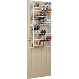 Whitmor 24 Pair Over The Door Shoe Rack-White