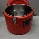 20L/5Gal Insulated Beverage Dispenser, Ice & Hot Drink Dispenser with Spout Spigot and Portable Handles,Thermal Hot and Cold Drink Server Dispenser for Restaurant Drink Shop, Red