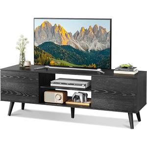 WLIVE Mid-Century Modern TV Stand for 55/60 Inch TV, Entertainment Center with Storage & Adjustable Shelves, Media Console with Soft-Close Cabinets for Living Room/Bedroom, Black
Visit the WLIVE Store