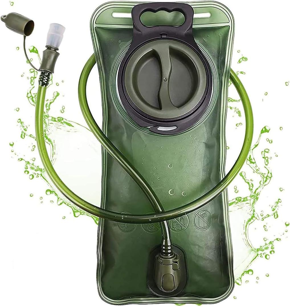 Hydration Bladder Water Bladder for Hiking Backpack, Upgrade Leak-Proof Water Reservoir Premium Water Pouch Water Storage Bag Reservoir Hydration Pack Replacement (2L, Green)