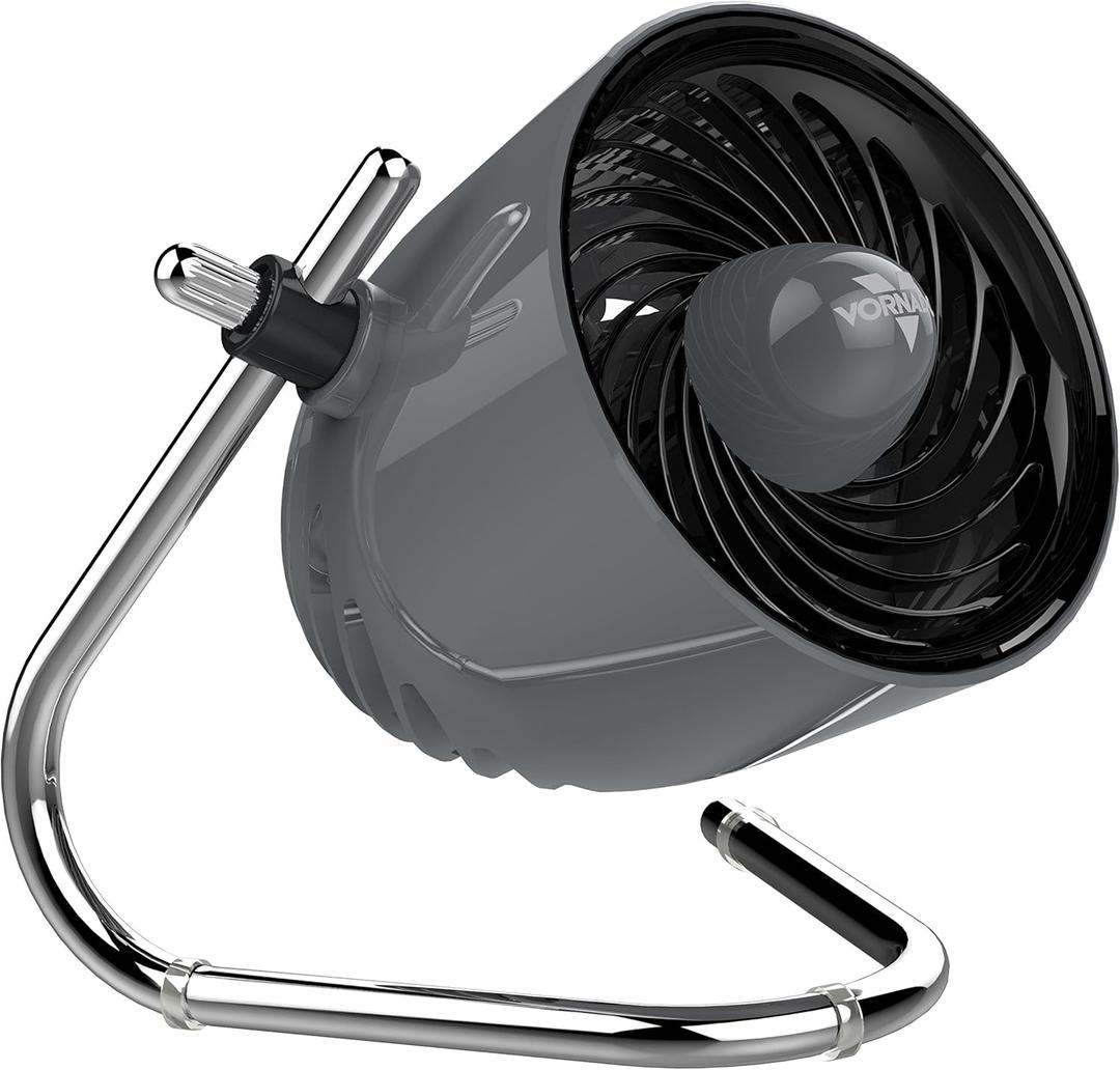 Vornado Pivot Personal Air Circulator Fan, 6-inch, Quiet Portable Travel Fan, 3 Speeds, Storm Gray
