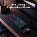 Redragon S107KS Wireless Gaming Keyboard and Mouse, RGB Backlit, 3 Mode (Wired/2.4G/BT), Up to 10,000 DPI Gaming Mouse with Software, Ultra Lightweight 65g, 25 Key Anti-Ghosting Keyboard for PC