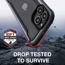 RAPTIC Shield for iPhone 13 Pro, Shockproof Protective Clear Case, Military 10ft Drop Tested, Durable Aluminum Frame, Anti-Yellowing Technology Case for iPhone 13 Pro, Black