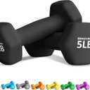 Balelinko Home Gym Equipment Workouts Strength Training Weight Loss Pilates Weights Yoga Sets Free Weights for Women, Men, Seniors and Youth, 5LB Black, 1Pc