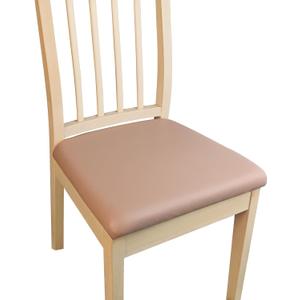 Lavish Cover 2024 New Waterproof PU Leather Seat Covers for Chairs Set of 6, Stretch Dining Chair Seat Covers, Stable Washable Chair Protectors Slipcovers for Home, Kitchen,Office (Khaki,6pcs)