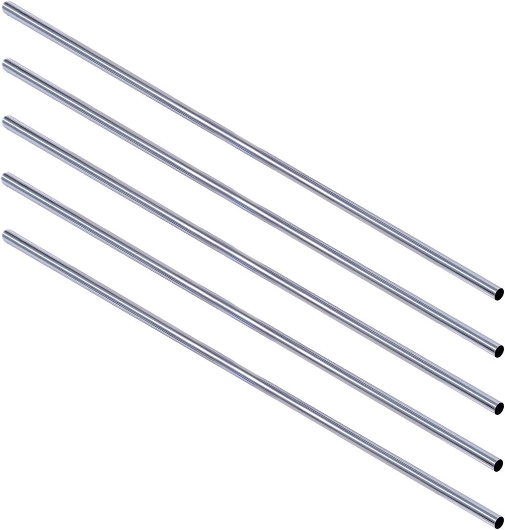Design House 559146 72-inch Stainless Steel Shower Rod, 5-Pack, Polished Chrome
