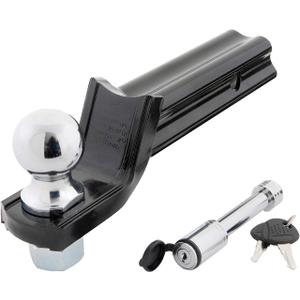 TOWSMART Class III, 5,000 lb., X-Mount Security Kit with 2 in. Drop x 3/4 in. Rise x 1 in. Shank Trailer Hitch Ball Mount, 2 in. Ball, 5/8 in. Locking Pin