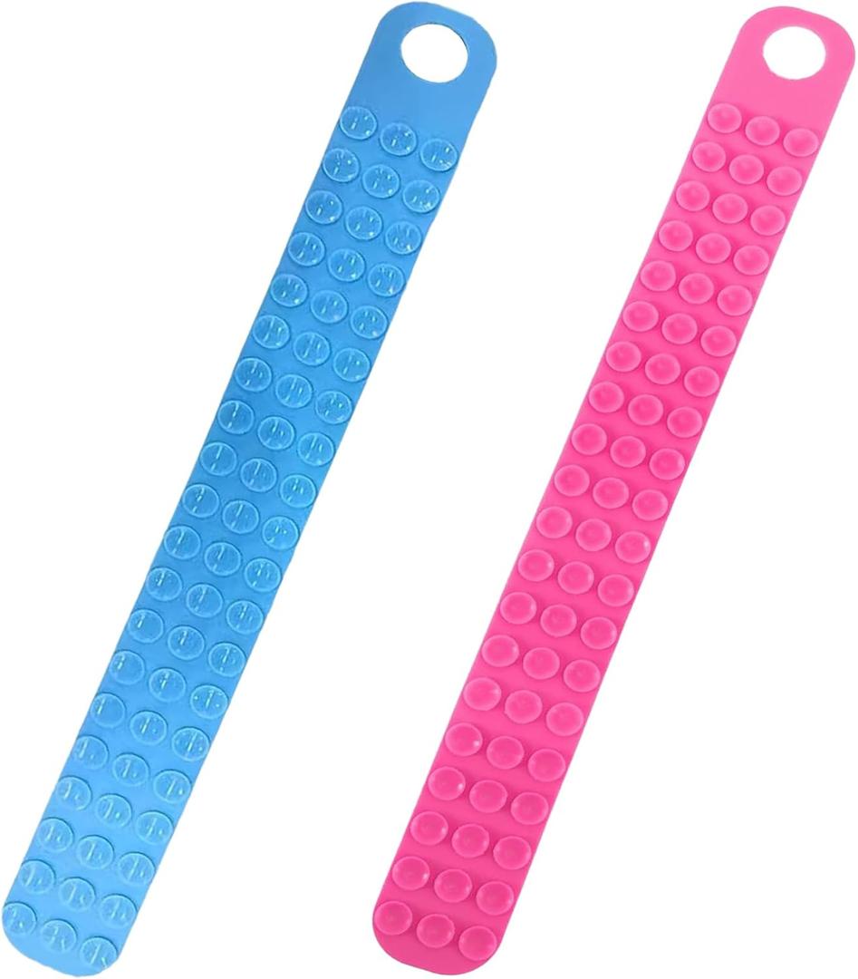 (2PCS) Thaw Belt, Silicone Sink Defrosting Belt with Super Suction, Faster & Safer Thawing for Frozen Meat, Fruits, and Vegetables, No Heat Required, Thaws in Minutes Instead of Hours (Blue & Pink)