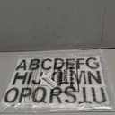 WILLBOND 37 Pieces Rhinestone Letter Stickers Large Glitter Alphabet Crystal Number Self Adhesive Bling Stickers Iron on Letters for Art Crafts Clothing DIY Decors(Black, White,2.56 Inch)