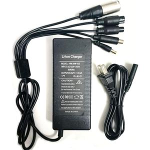 42V 2A 1.5A Charger 5 Plugs Universal for MAXSHOT V1, Phantomgogo A10 A9 A8 Commuter R1, VOLPAM SP06 SP03 SPT7, Aovopro Sisigad Okai for Hover-1 Macwheel etc 36V Battery