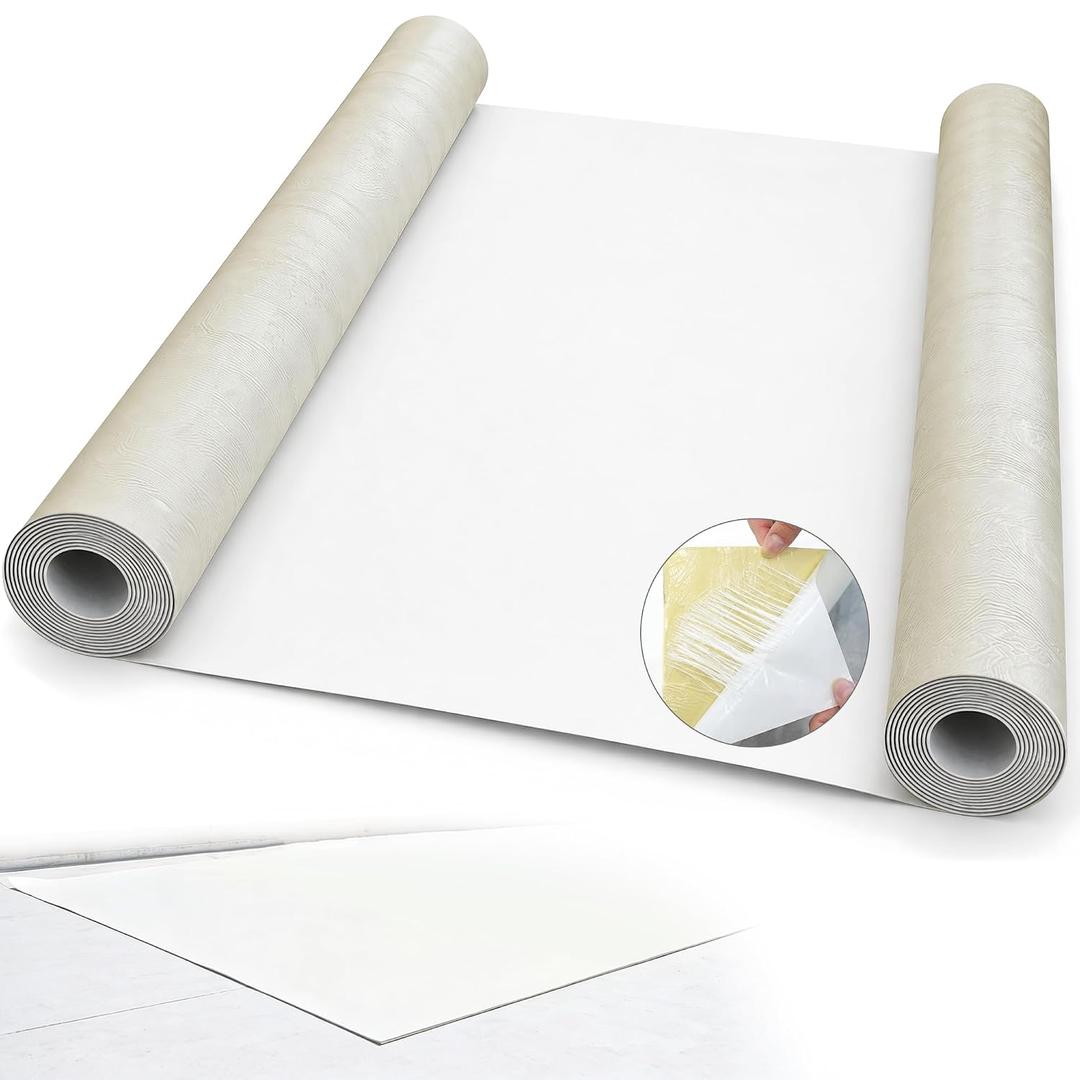 Self-Adhesive Outdoor Waterproof TPO Roofing Membrane Roll 40" X 16.5' RV Roof Membrane Kit, TPO Butyl Sheet Rubber Roofing Material for Camper, Metal Roof Leak Repair, White