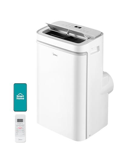 Midea 12,000 BTU ASHRAE (8,000 BTU SACC) Portable Air Conditioner, Cools up to 350 Sq.Ft., with Dehumidifier & Fan mode, Control with Remote, Amazon Alexa & Google Assistant, Easy-to-use and Install