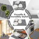 Stone Dish Drying Mat for Kitchen Counter, Eco-friendly, Instant Drying Pad,Diatomaceous Earth Water Absorbing Mat, Foldable and Super Absorbent Dish Drying Stone Mat, 16"12", Dark Gray