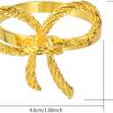 Pack of 18 Napkin Rings Alloy Hollow Out Flower Napkin Holder Dinning Table Napkin Ring for Dinner Parties Wedding Banquet Table Setting Family Gatherings Table DecorGold18