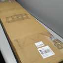 5-Tier Foldable Storage Shelves with Wheels, Folding Metal Shelf Unit, Folding Bookshelf no Assembly, Collapsible Shelves for Craft Shows for Kitchen, Bedroom, Living Room, Natural