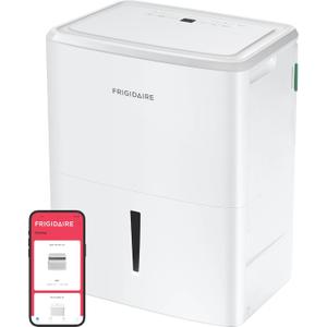 Frigidaire 22-Pint Portable Dehumidifier with Wi-Fi and Energy Star Certification for Small/Medium Rooms, Bedrooms & Bathrooms, Custom Humidity Control, Auto Shut Off, White