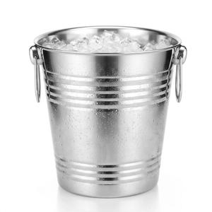 3 5.3QT/ 5L Champagne Ice Bucket Bulk Stainless Steel Ice Buckets with Handle Metal Silver Chiller Buckets for 250th Party Bar Supplies Insulated Beer Wine Cooler Bucket