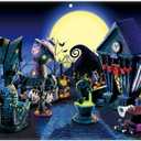 ZTHMOE 8x6ft Halloween Nightmare Themed Party Photography Backdrop Pumpkin Moon Town Background Birthday Baby Shower Christmas Party Decorations Photo Tapestry Props