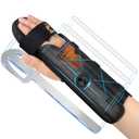 Resting Hand Splint with Adjustable Knob, Carpal Tunnel Wrist Brace Night Support with Removable Wrist Splint, Pain Relief for Stroke Recovery, Tendonitis, Arthritis, etc. Either Hand, L/XL