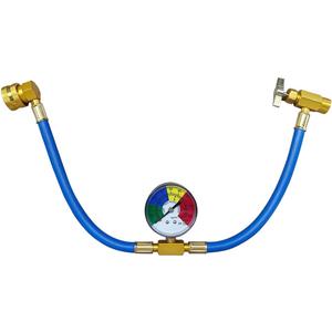 R134A Car AC Refrigerant Charge Hose Kit, R134A Quick Coupler Car Air Conditioning Recharge Hose with Gauge & 1/2'' Can Tap for Measuring Low-Pressure, Fits Cars/Home AC Refrigerant